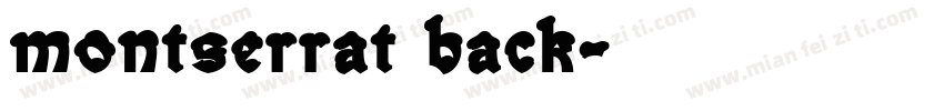 montserrat back字体转换